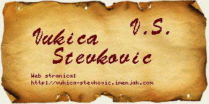 Vukica Stevković vizit kartica